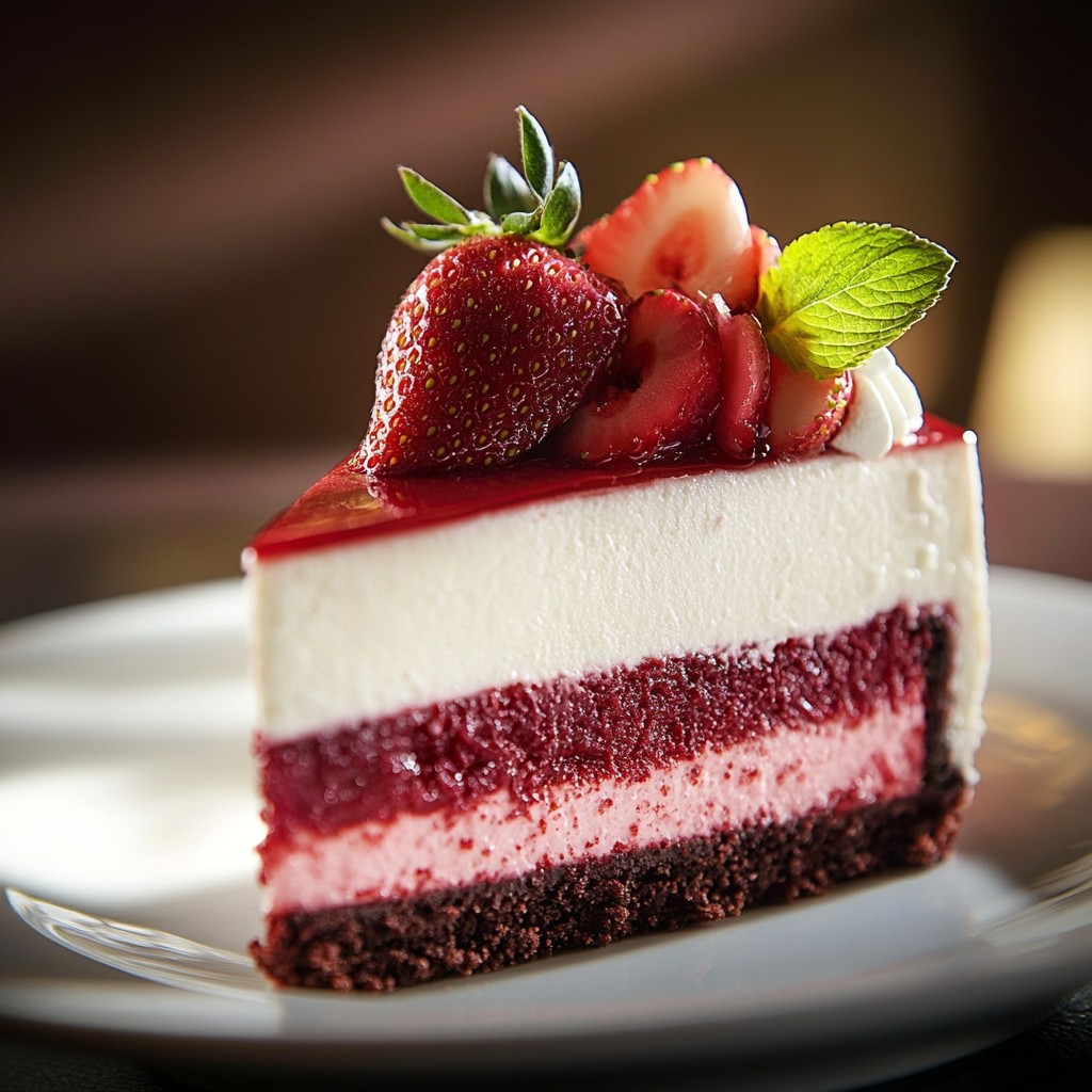 Red Velvet Strawberry Cheesecake