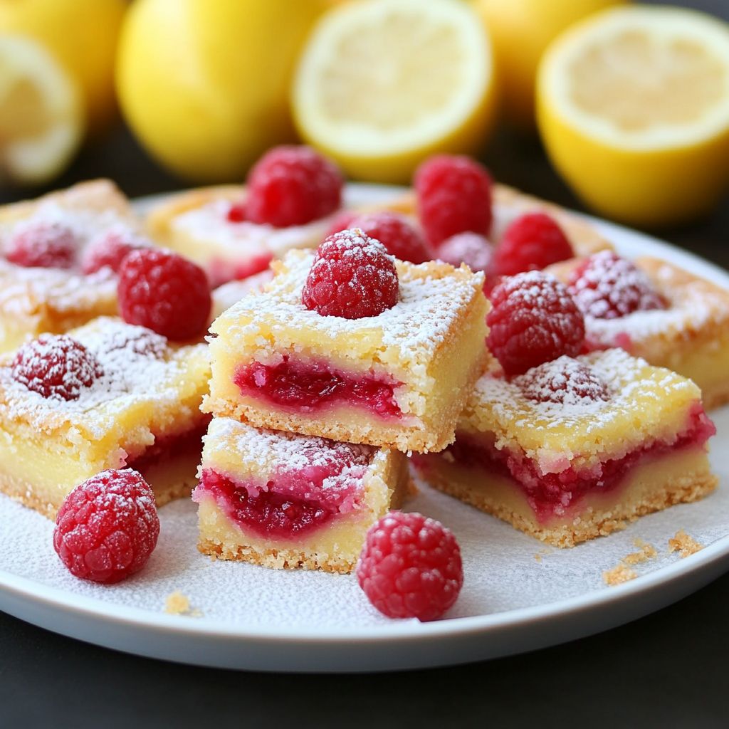 Raspberry lemon bars